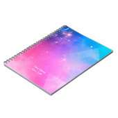 Aangepaste Abstracte geometrische hemelas Notitieboek (Linkerzijde)