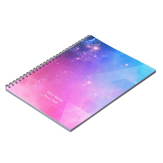 Aangepaste Abstracte geometrische hemelas Notitieboek (Linkerzijde)