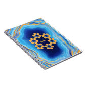 Aangepaste abstracte geometrische kleurrijke foto  notitieboek (Rechterzijde)