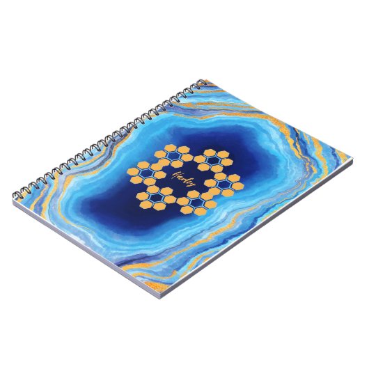 Aangepaste abstracte geometrische kleurrijke foto  notitieboek (Linkerzijde)