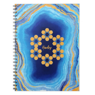 Aangepaste abstracte geometrische kleurrijke foto  notitieboek