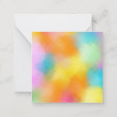 Aangepaste Abstracte illustraties kleurrijke lege Notitiekaartje (Achterkant)