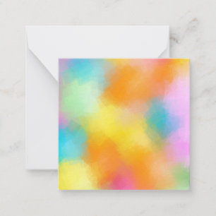 Aangepaste Abstracte illustraties kleurrijke lege Notitiekaartje