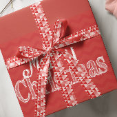 Aangepaste Abstracte kerstbomen Satijnen Lint