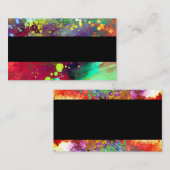 Aangepaste abstracte kleurrijke visitekaartsjabloo visitekaartje (Voorkant / Achterkant)
