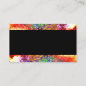 Aangepaste abstracte kleurrijke visitekaartsjabloo visitekaartje (Achterkant)