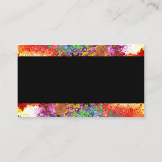 Aangepaste abstracte kleurrijke visitekaartsjabloo visitekaartje (Achterkant)