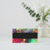 Aangepaste abstracte kleurrijke visitekaartsjabloo visitekaartje (Staand voorkant)