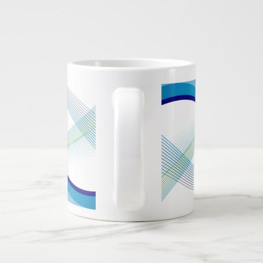 Aangepaste Abstracte koffie-Mok Grote Koffiekop (Achterkant)