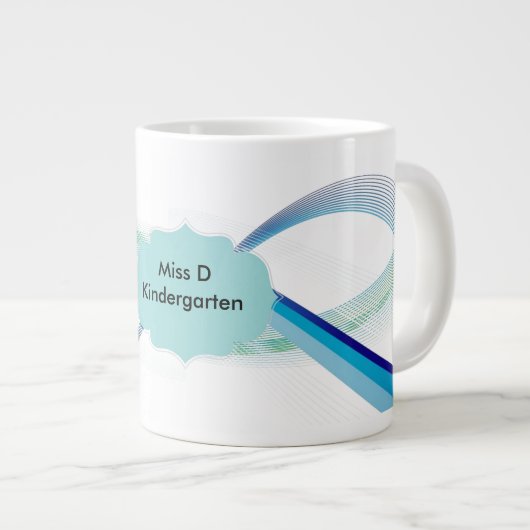 Aangepaste Abstracte koffie-Mok Grote Koffiekop (Voorkant rechts)