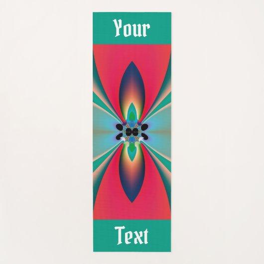 Aangepaste Abstracte Kunst Funky Bloem Yogamat (Voorkant)