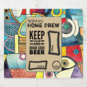 Aangepaste Abstracte kunst Home Bierflesetiketten Bier Etiket (Enkel label)