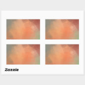 Aangepaste Abstracte Kunst Moderne Elegante Templa Rechthoekige Sticker (Vel)