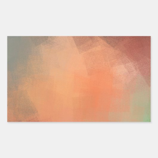 Aangepaste Abstracte Kunst Moderne Elegante Templa Rechthoekige Sticker (Voorkant)