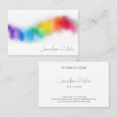 Aangepaste Abstracte kunstregenboogkleuren Moderne Visitekaartje (Voorkant / Achterkant)