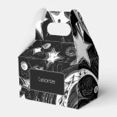 Aangepaste Abstracte maan en sterren Bedankdoosjes (Voorkant Zijde)