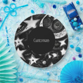 Aangepaste Abstracte maan en sterren Papieren Bordje (Feest)