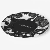 Aangepaste Abstracte maan en sterren Papieren Bordje (Gekanteld)