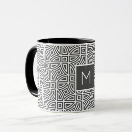 Aangepaste Abstracte monogram Patroonmokken Mok