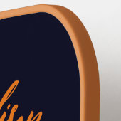 Aangepaste abstracte muzieknaam en tekst pickleball paddle (Links Detail)