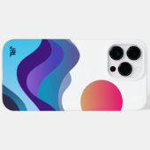 Aangepaste Abstracte oceaan golven zon minimaal ne Case-Mate iPhone Case (Achterkant (horizontaal))