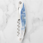 Aangepaste Abstracte oceaanacrylpenseelstreken Kurkentrekker (Voorkant)