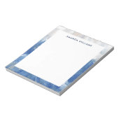 Aangepaste Abstracte oceaanacrylpenseelstreken Notitieblok (Linkerzijde)