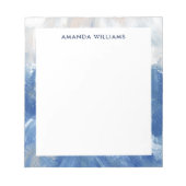 Aangepaste Abstracte oceaanacrylpenseelstreken Notitieblok (Voorkant)