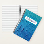Aangepaste Abstracte Onderwater Blauwe Ombre Zeeme Notitieboek (Binnen)