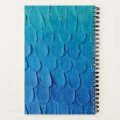 Aangepaste Abstracte Onderwater Blauwe Ombre Zeeme Notitieboek (Achterkant)