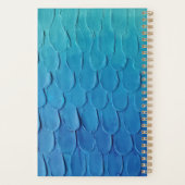 Aangepaste Abstracte Onderwater Blauwe Ombre Zeeme Planner (Achterkant)