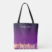 Aangepaste Abstracte Paarse tipografie Tote Bag (Achterkant)