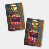 Aangepaste Abstracte Paint Pour VIP Pas voor Creat Badge (Voor- en achterkant)