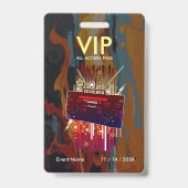 Aangepaste Abstracte Paint Pour VIP Pas voor Creat Badge (Achterkant)