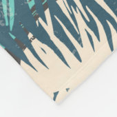 Aangepaste abstracte Palm Leaf Pattern naam fleece Deken (Hoek)