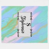 Aangepaste Abstracte Pastelkleur Fluïde Fleece Dek Deken (Voorkant (Horizontaal))