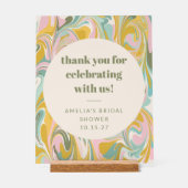 Aangepaste Abstracte Pastels Dank u Vrijgezellenfe Acryl Bord (Voorkant)