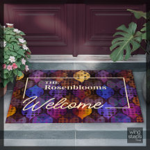 Aangepaste Abstracte Patroon Dot Wavy Paarse Blauw