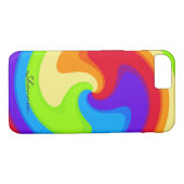 Aangepaste Abstracte Rainbow Swirl iPhone 7 hoesje (Achterkant (Horizontaal))
