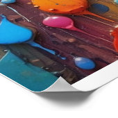 Aangepaste Abstracte Regenmuur Poster (Hoek)