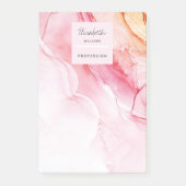Aangepaste Abstracte roze inktverf Post-it® Notes (Voorkant)