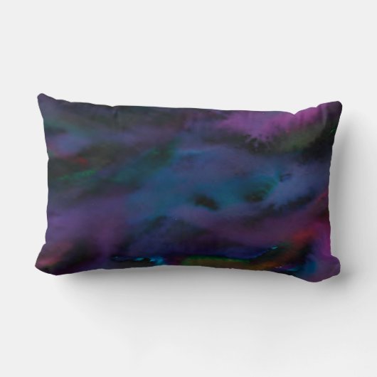 Aangepaste abstracte smokey zuivert de waterkleur kussen (Achterkant)