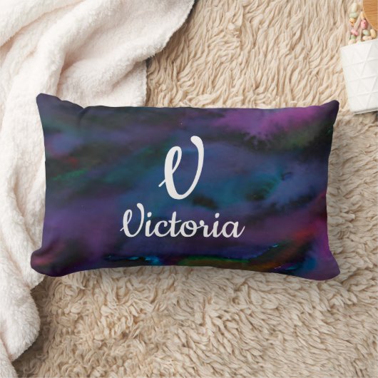 Aangepaste abstracte smokey zuivert de waterkleur kussen (Deken)