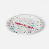 Aangepaste abstracte tekenverf papieren bordje (Gekanteld)