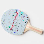 Aangepaste abstracte tekenverf tafeltennisbatje (Zijkant)
