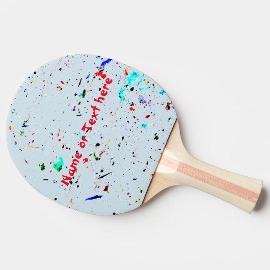 Aangepaste abstracte tekenverf tafeltennisbatje (Zijkant)