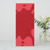 Aangepaste Abstracte Tomaat Rood Glitter Platte Ka (Staand voorkant)