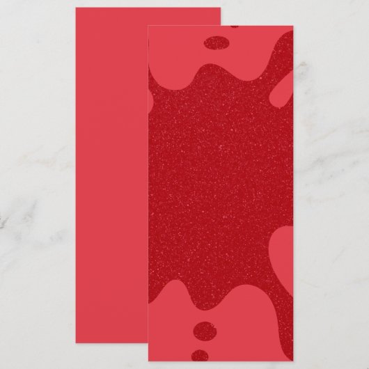 Aangepaste Abstracte Tomaat Rood Glitter Platte Ka (Voorkant / Achterkant)