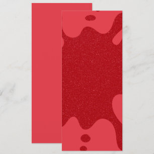 Aangepaste Abstracte Tomaat Rood Glitter Platte Ka