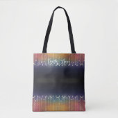 Aangepaste Abstracte Typografie Rainbooglichten Tote Bag (Voorkant)